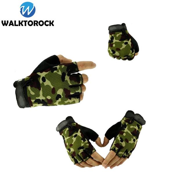 

men tactical bicycle gloves high elastic antiskid gym outdoor sports cycling road bike fitness half finger, Black