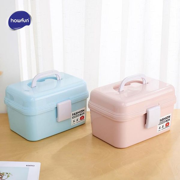 

storage boxes & bins howfun makeup organizer box, organizador maquillaje, boite de rangement, box with cover and lock, 2 colors