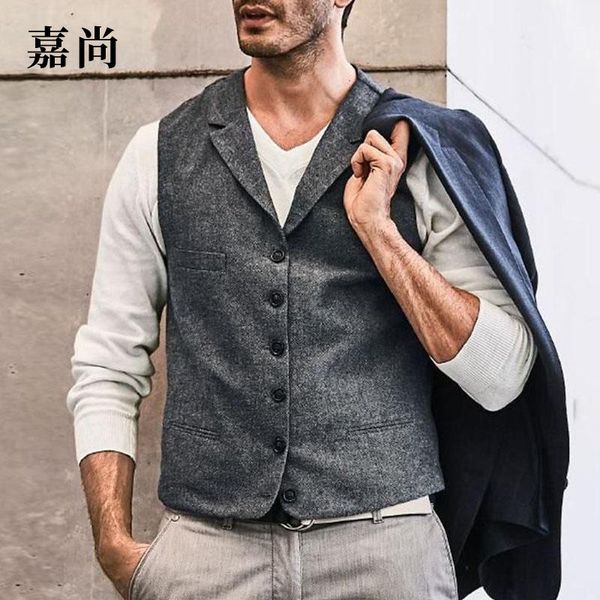 

fashion vest 2021 spring and autumn lapel single breasted trend, Black;white