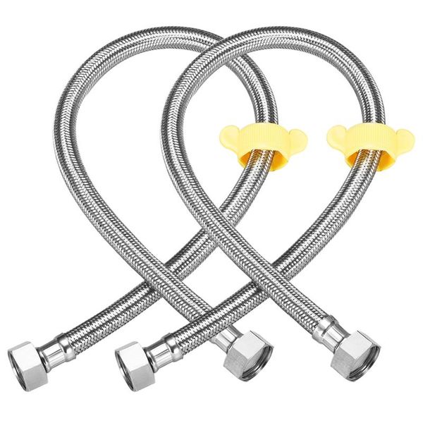 

watering equipments uxcell 1/2/4 pcs faucet supply line connector 1/2 inch ips female x 20-59 length 59 2pcs