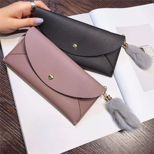 

fashion brand leather women wallets long thin ladies coin purse cards holder clutch bag magic wallet female, Red;black