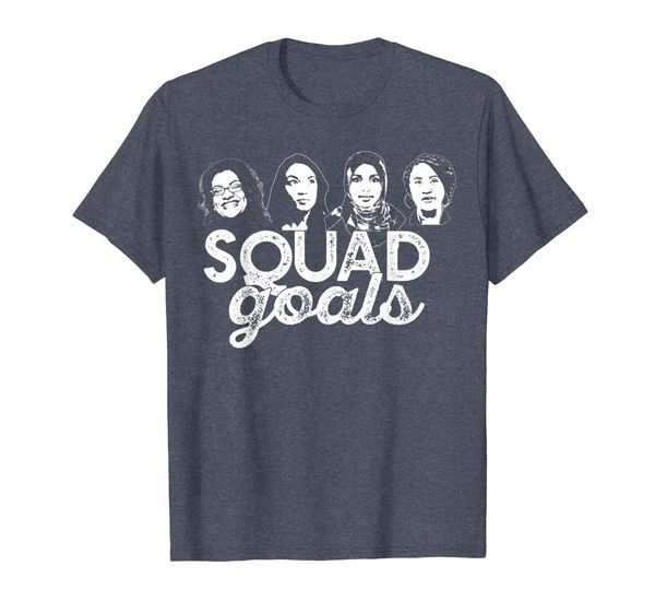 

squad goals t-shirt tlaib aoc ocasio-cortez omar pressley, White;black