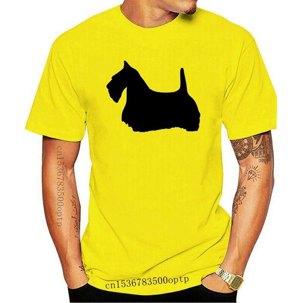 

men's t-shirts t shirts casual brand clothing cotton regular broadcloth scottish terrier women short sleeve o-neck tee shirt, White;black