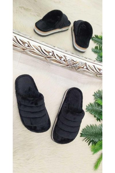 

slippers women's black rin plush home slipper