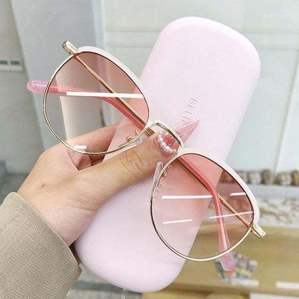 

sunglasses metal women half frame sun glasses men vintage round outdoor goggles colored eyeglasses female uv400 gold, White;black