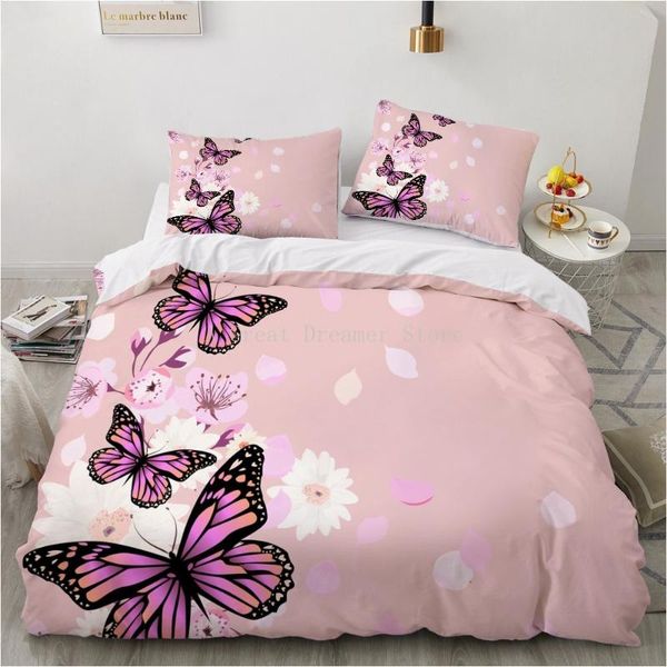 

bedding sets homesky glowing butterflies 3d luxury colorful duvet cover set flying butterfly bed linen decor bedclothes