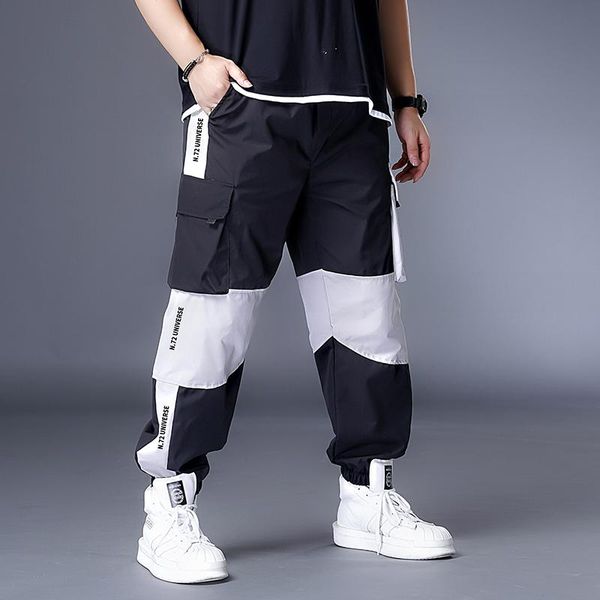 

men's pants plus 7xl 6xl xxxxxl mens joggers casual man streetwear hip hop black cargo trousers sport white techwear jogger