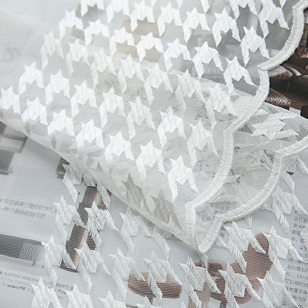 

thousand bird grid screen curtain modern simple lightluxury living room hollow balcony bedroom window baisha 202 & drapes
