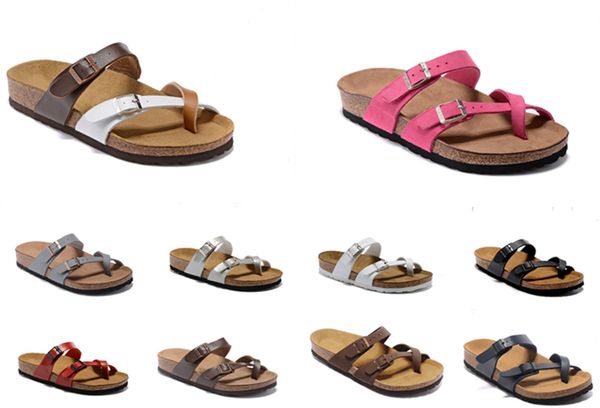 

bokon 2020 805 arizona mayari gizeh street summer men women pink flats sandals cork slippers sandy beah casual shoes print mixed size34-46, Black