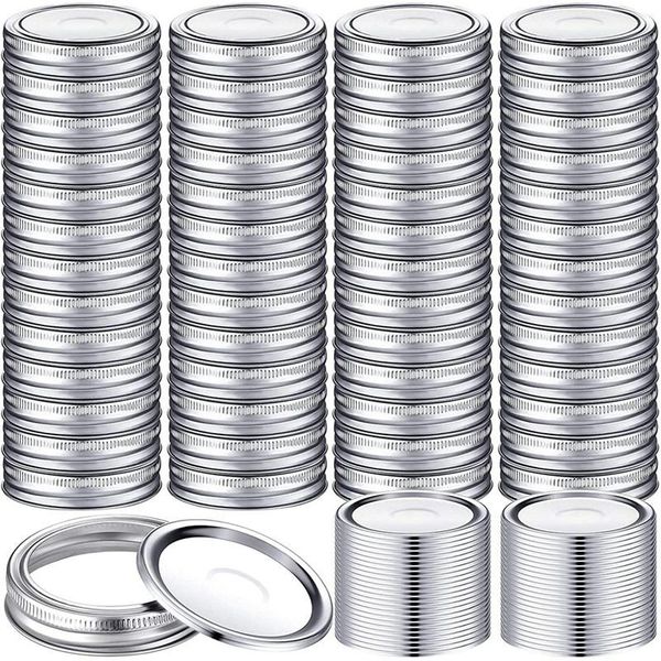 

kitchen storage & organization canning jar lids and bands set split-type with seals rings, regular mouth mason lids, caps