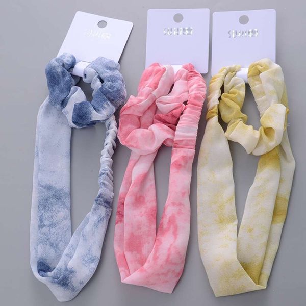 

hairband tie dyed fabric hairband headband for women, Silver