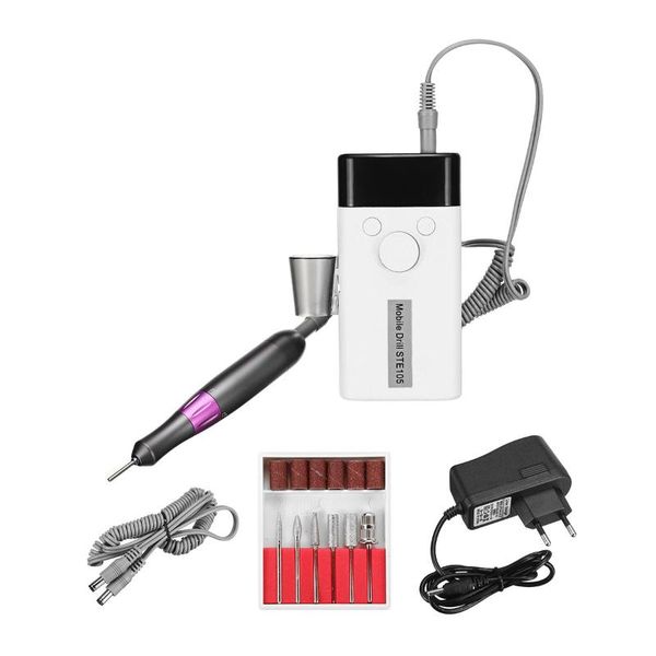 

nail drill & accessories 30000rpm portable electric battery grinding machine bit set for pro manicure pedicure kit file drilling