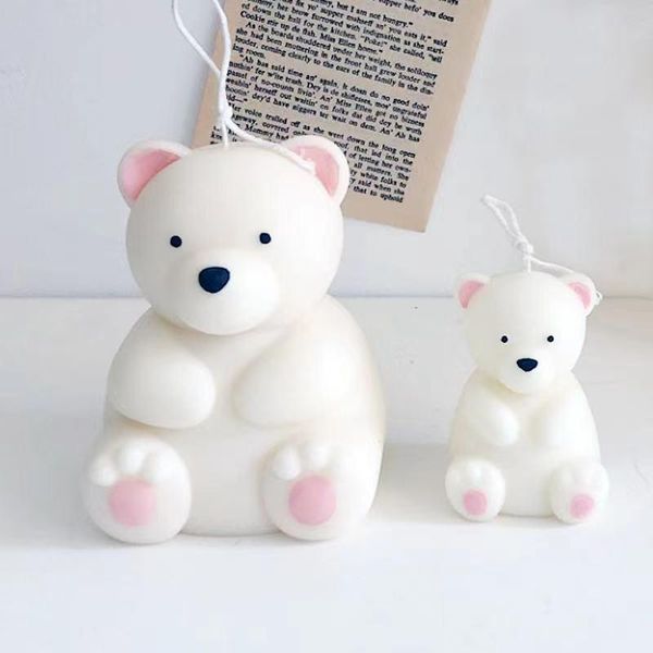 

craft tools 3d animal modeling candle mold cute bear diy three-dimensional silicone resin