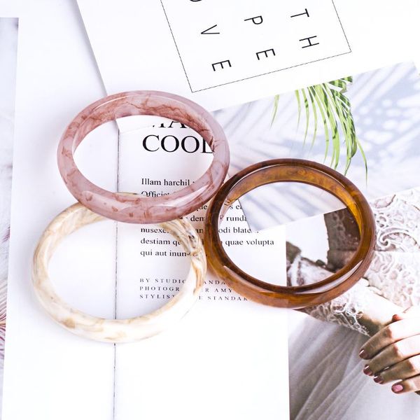 

bangle u.sun women bracelets jewelry 2021 trend fashion round resin acrylic bangles female hard, Black