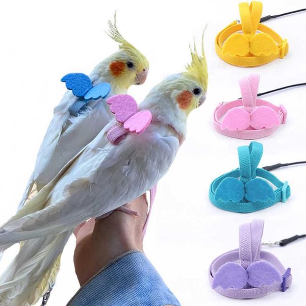 

other bird supplies parrot harness and leash set adjustable outdoor flying training rope with wing for small medium birds cockatiel, macaw,