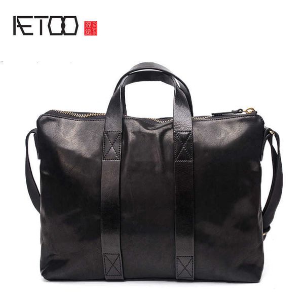 

designer luxury bag design hbp aetoo retro simple large-capacity shoulder first lapbag, bu women's leather handbag