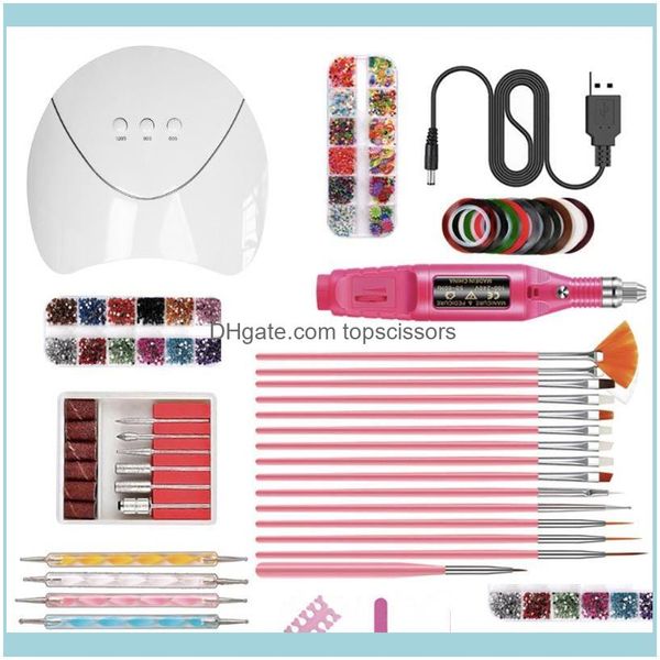 Salon Sağlık Beautypotherapy Plastik LED Isıtma Lambası Nail Art Aracı UV Elektrikli Öğütücü Fırça Boyama Kalem Manikür Kurutucular Bırak Teslimat 2