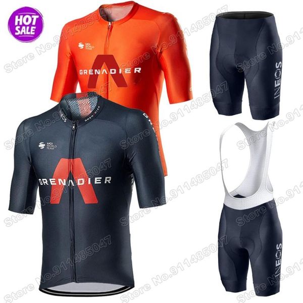 

grenadier maillot 2021 team cycling jersey set summer clothing mens road bike shirts suit bicycle bib shorts mtb wear ropa racing sets, Black;blue