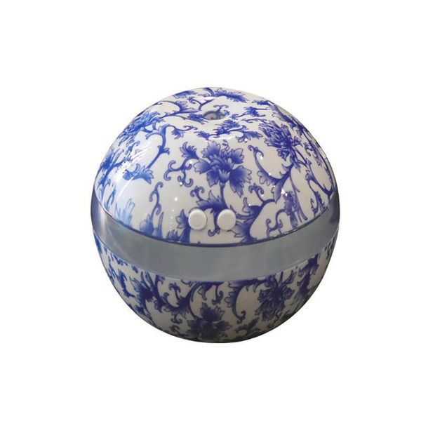 

blue & white porcelain ultrasonic humidifier air aroma essential oil diffuser for home office spa fragrance lamps