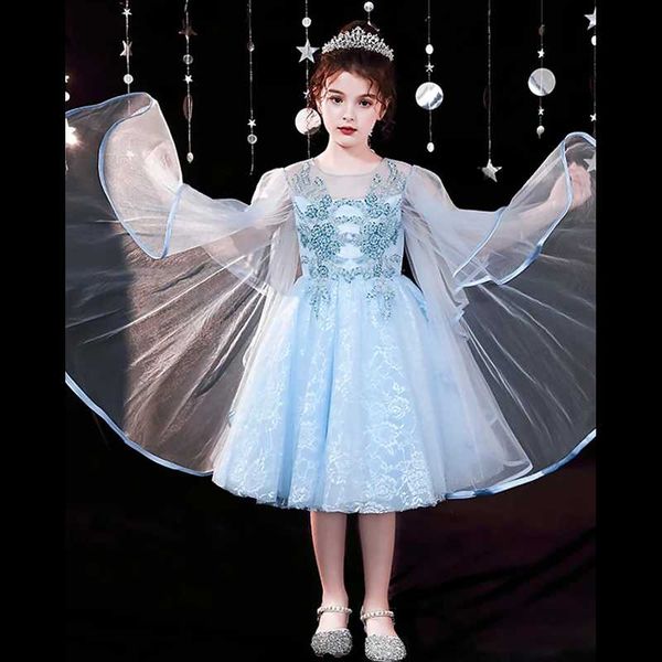 

girl's dresses a-line knee length flower girl party chiffon short sleeve jewel neck with bow(s), Red;yellow