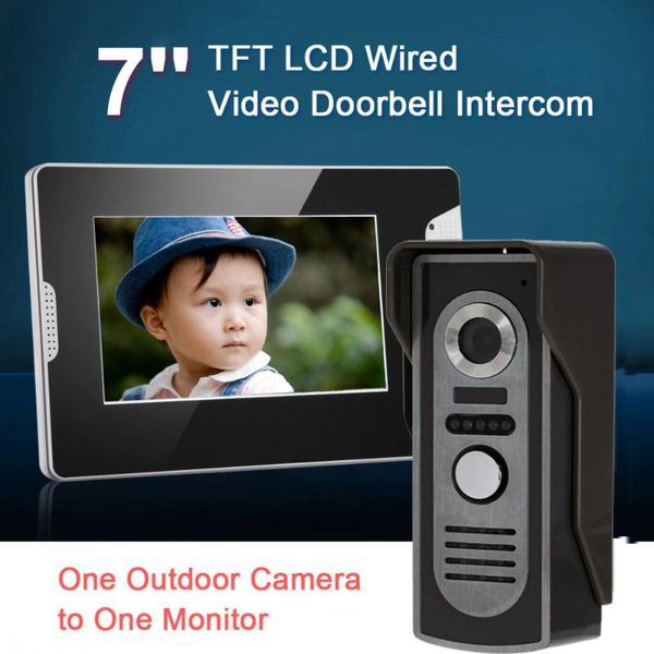 

inch lcd screen video door phone intercom kit outdoor doorbell camera phones
