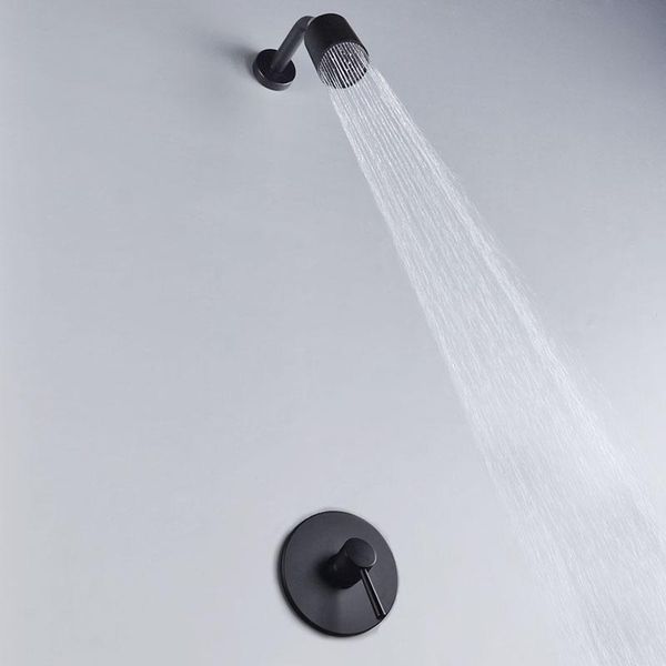 

bathroom shower sets rainfall set mixer tap black in-wall concealed nozzle removable cleaning al1047