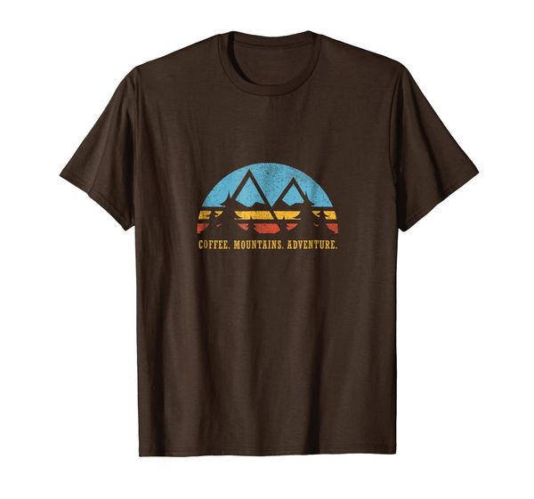 

Retro Sunset Hiking Shirt Coffee Mountains Adventure Gift, Mainly pictures