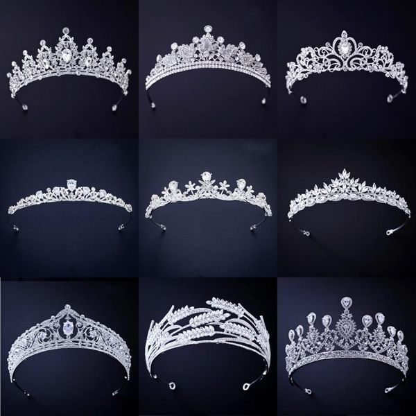 

hair clips & barrettes silver color crowns and tiaras accessories for women wedding crown bridal crystal rhinestone diadema tiara, Golden;silver
