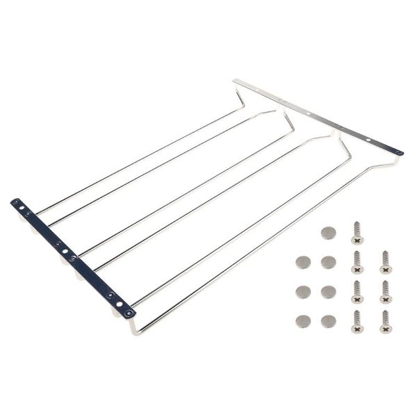 

tablewine racks 13ma 3 rows glass rack under cabinet stemware holder glasses storage hanger metal organizer for kitchen bar