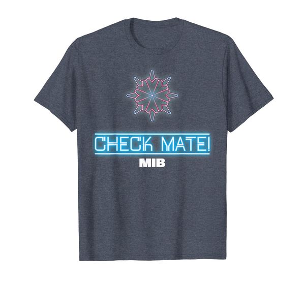 

m.i.b. check mate neon light poster graphic t-shirt, White;black