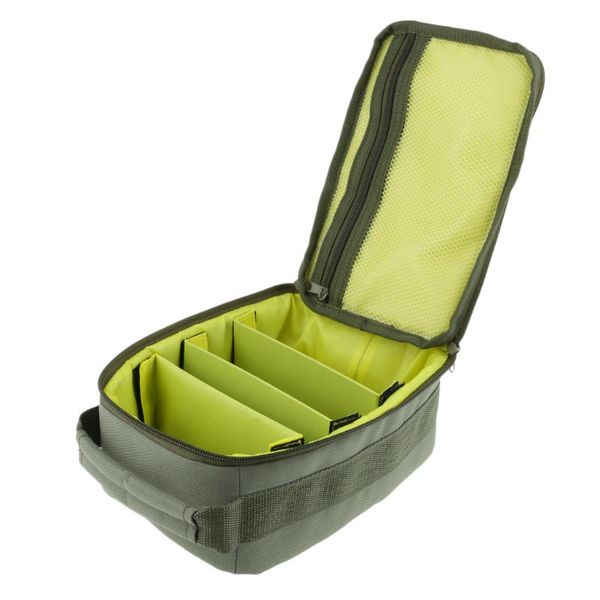 

rigid lead and bit bag with 3 dividers storage pocket carp fishing accessories
