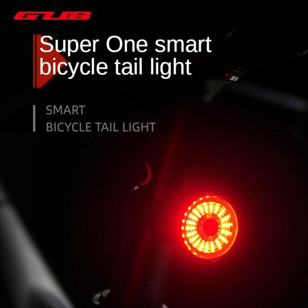 

product bicycle smart brake tail light warning usb rechargeable car bike lights