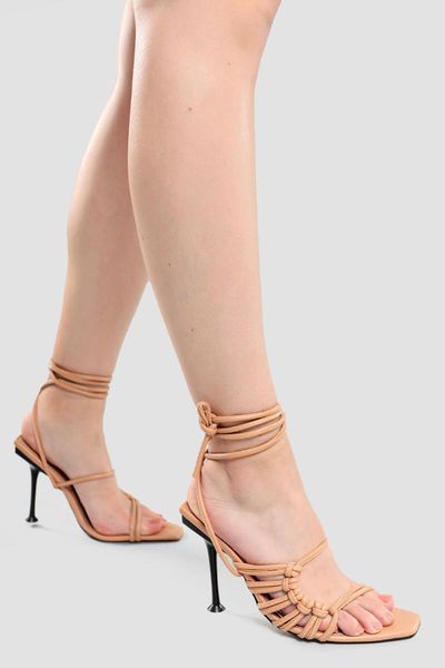 

sandals woman nud wrist gusset thin heels, Black