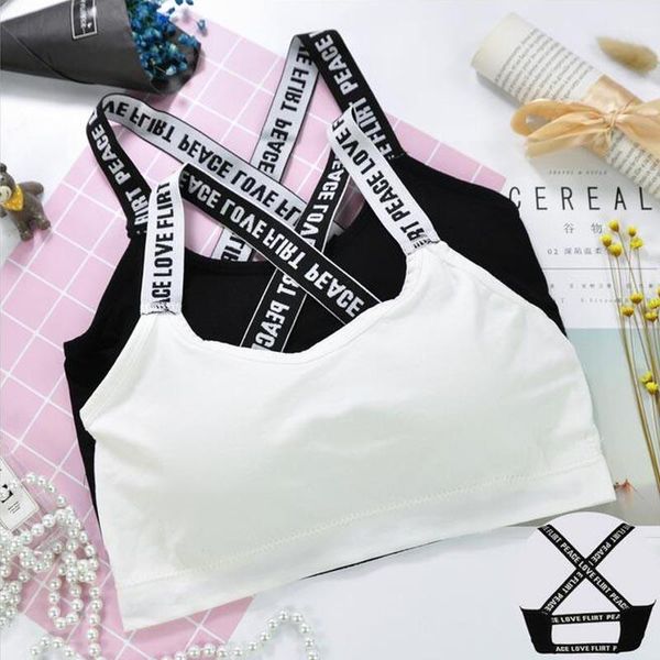 

yoga outfit women's sports bra push up fitness sport underwear running gym black white letters seamless