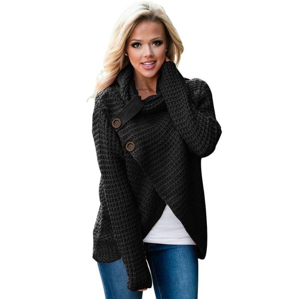 

women's sweaters women pullover daily wear long sleeve knitwear loose casual turtleneck sweater fabala, White;black