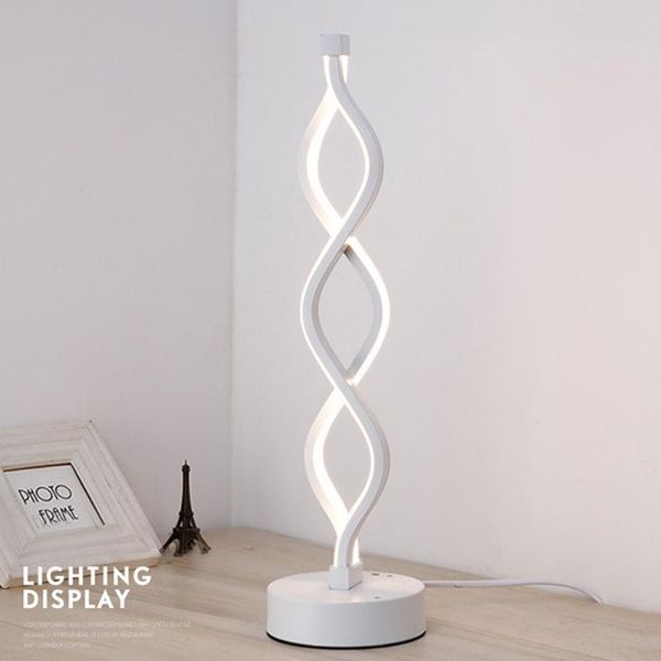 

table lamps 18w curved light chic long life led night lamp white light/warm creative home decor desk lighting