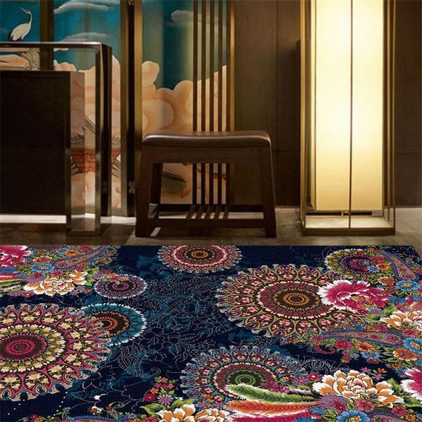 

carpets european style retro elegant big coffee table floor mat/rug hallway decor large carpet custom 3d flowers home area rugs