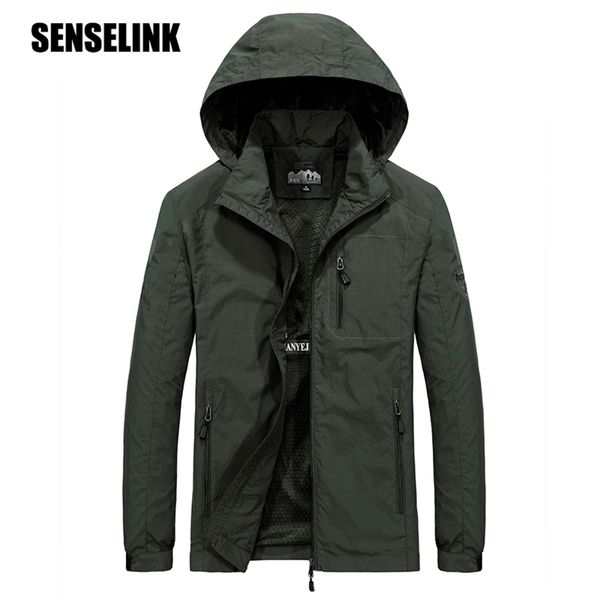 

men jackets windbreaker waterproof military zipper hooded casual coat male clothing military plus size jackets men 6xl 210819, Black;brown