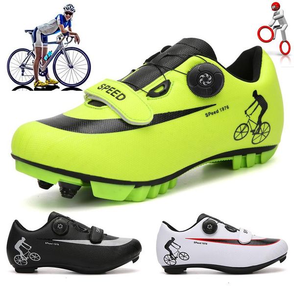 

cycling sneaker professional spd athletic bicycle shoes men self-locking road bike women footwear, Black