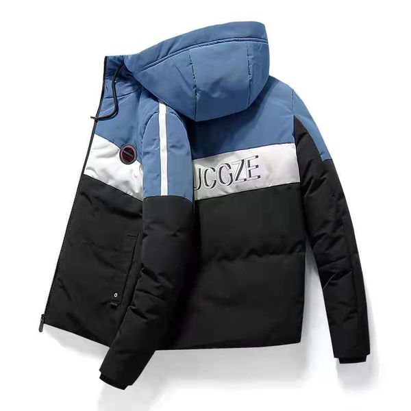 

fashionable male clothing luxury men jacket coat zip printed casual designer young people jackets fashion warm relaxed winter clothing youth, Black;brown