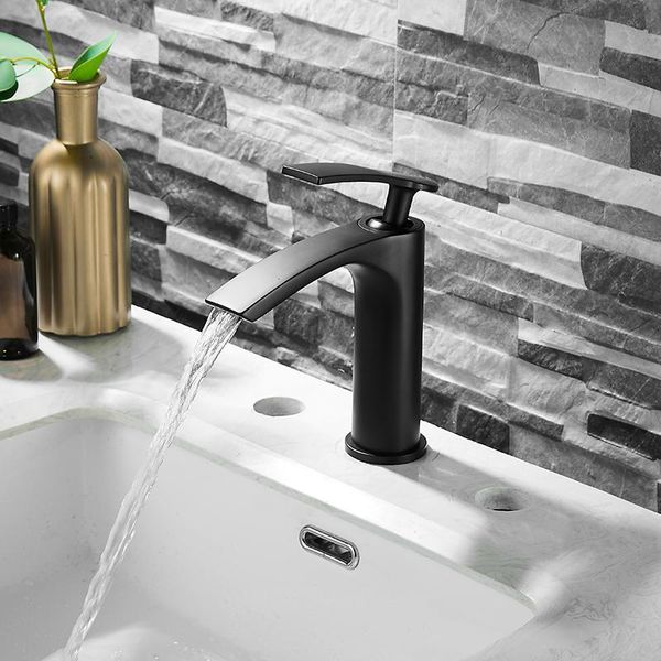 

becola waterfall basin faucets bathroom cold and water brass 4 patterns mixers single handle deck mounted faucet sink