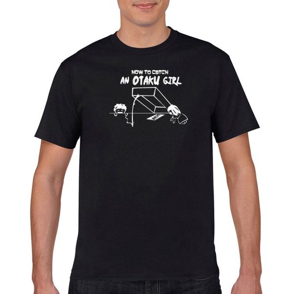 

men's short sleeve round neck t-shirt i'm not otaku animation merch fit summer custom fun t-shirts, White;black