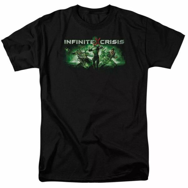 

infinite crisis ic green t shirt licensed comic book tee black, White;black