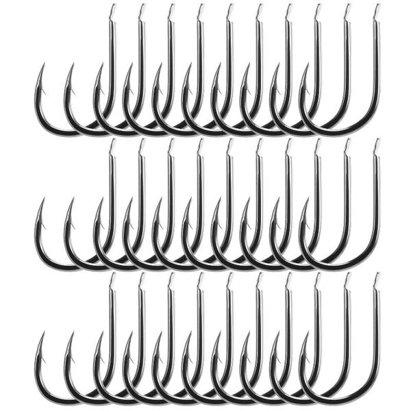 

fishing hooks 30 pcs high carbon steel soft bait jig fish tackle hook