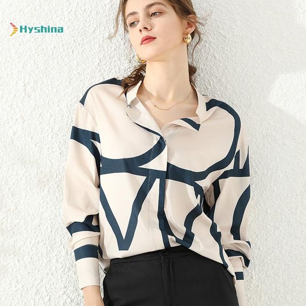 

retro blue and white stripe woman chiffon shirt classic women's blouses & shirts