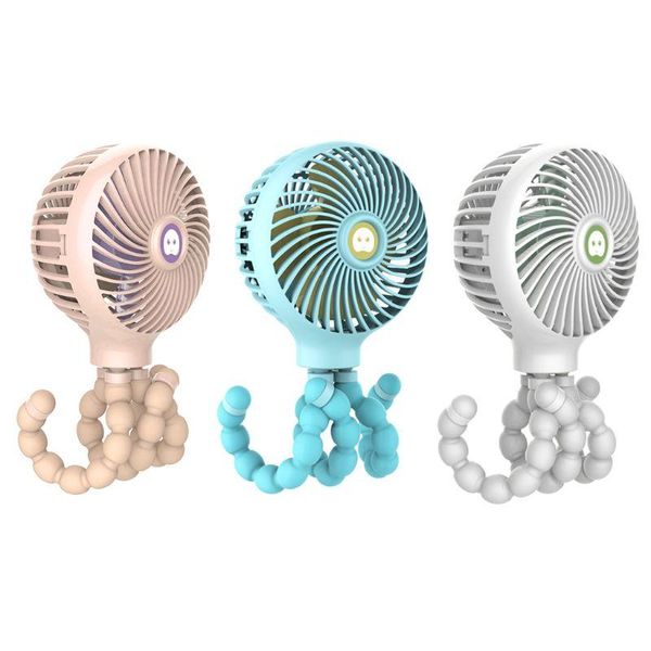 

hubs mini portable hanging ocs shape stand adjustable handheld usb charging fan cooler for baby stroller student use dropship