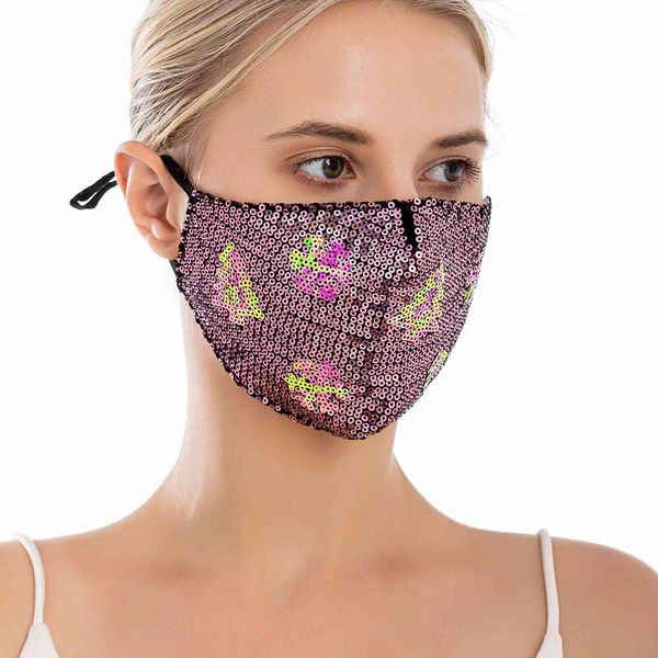 

christmas tree snowflake pure cotton mask fashion bead sequin mask