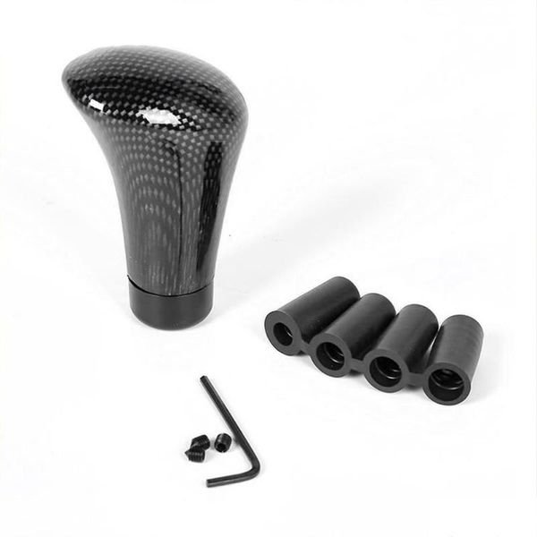 

universal car gear shift knob plastic carbon fiber manual transmission gearstick lever shifter styling accessories