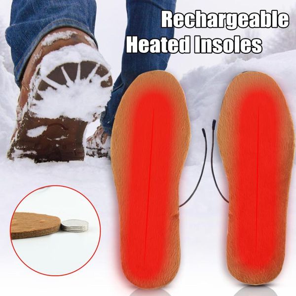 

sports socks rechargeable electric heating insoles with remote control winter warm heated sport shoes pads for skiing hunting, Black
