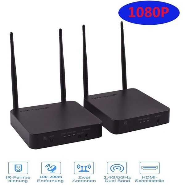 

audio cables & connectors 5ghz wireless transmission extender transmitter receiver video converter 100m 200m wifi sender dvd pc to tv